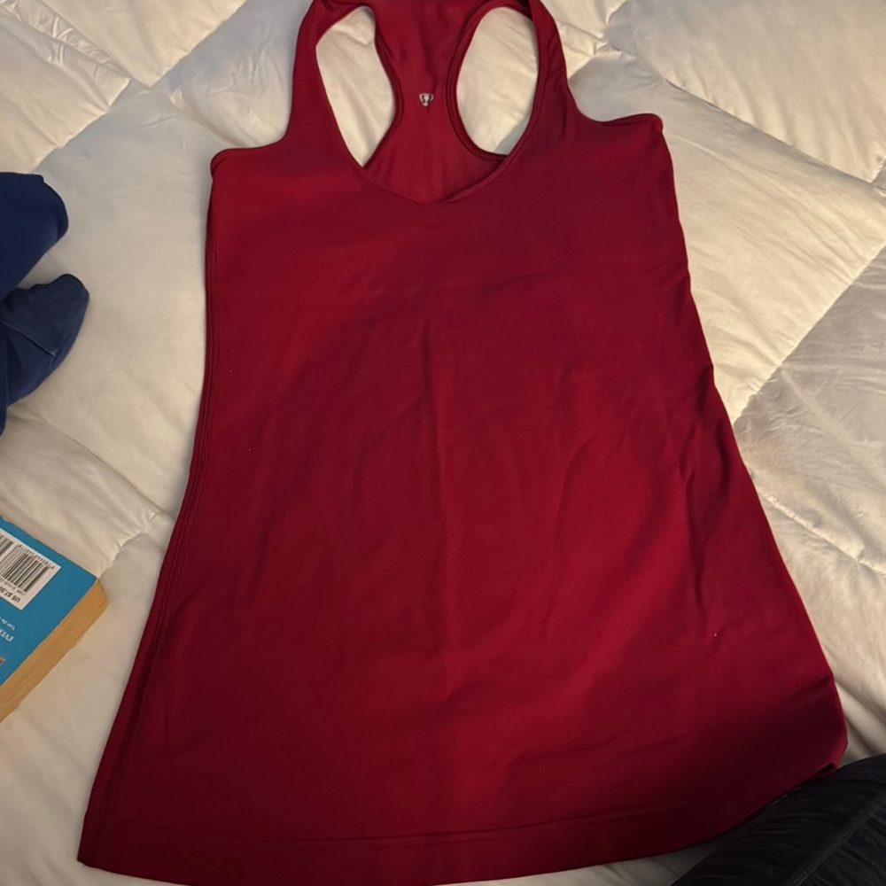 Lululemon Athletica Red Sleeveless Tank Top